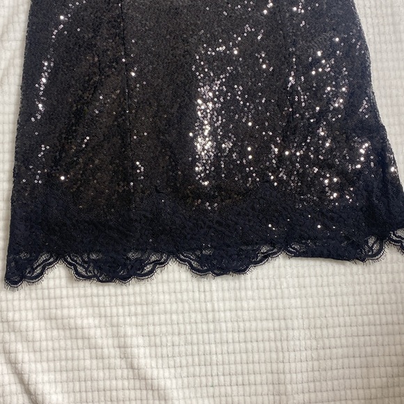 WILD FABLE Sequin Slip dress BLACK color spaghetti straps Size M - Picture 5 of 16